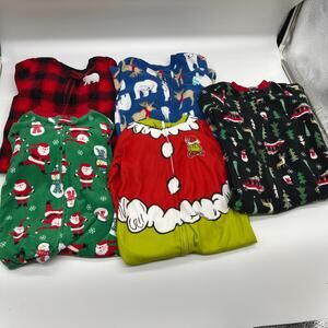 Bundle 5 PC Carter's Toddler Holiday One Piece Pj's Size 18 M